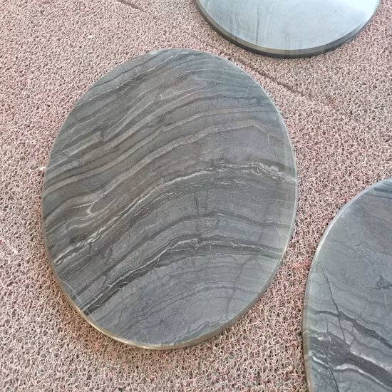 Couchtisch aus Marmor mit Holzmaserung und Steinplatte für modernes Wohnzimmer/Restaurant