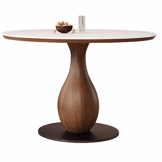 Sinterstein-Keramik-Wohnzimmer-Marmor-Kaffeeset-LED-runder moderner Wohnmöbel-Esstisch